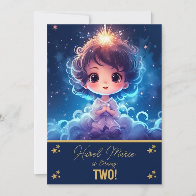 Twinkle Little Starry Princess Girl Birthday Invitation (Front)