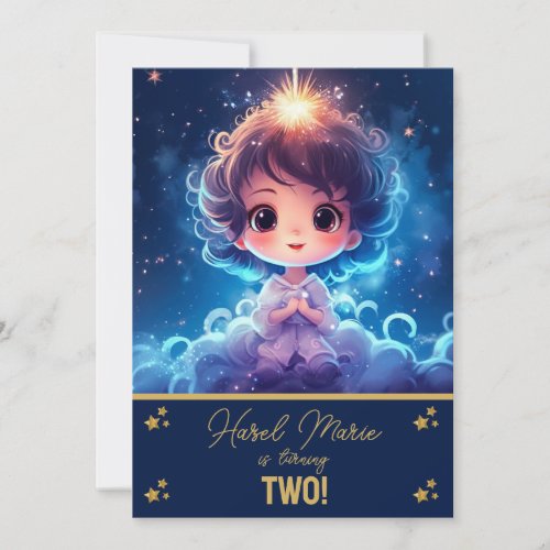 Twinkle Little Starry Princess Girl Birthday Invitation