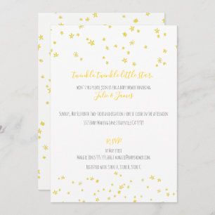 Twinkle Little Stars Baby Shower Invitations