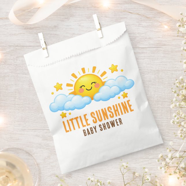 twinkle Little Stars Baby Shower Party Supplies Favor Bag (Clipped)