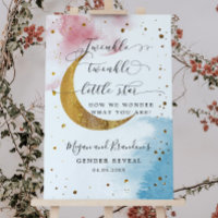 Twinkle Little Stars Gender Reveal Welcome Sign