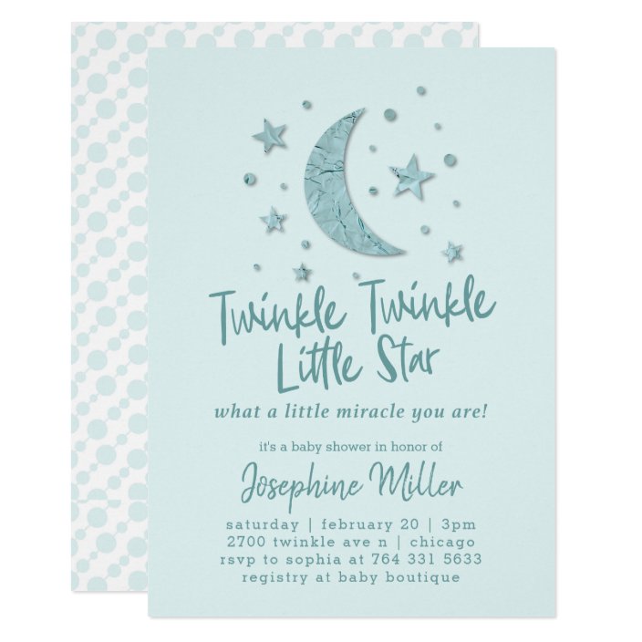mint baby shower invitations