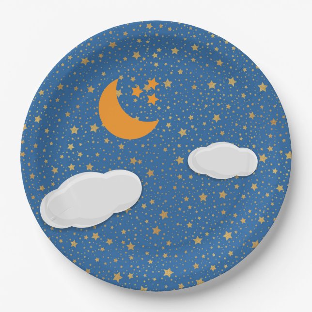 Twinkle Little Stars Paper Plate (Front)
