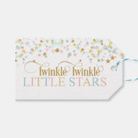 Twinkle Little Stars Twins Baby Shower Any Color Gift Tags