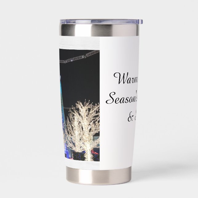 Twinkle & Shine Holiday Travel Tumbler (Left)