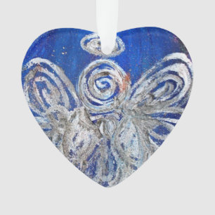 Twinkle Silver Angel Art Gift Holiday Ornament