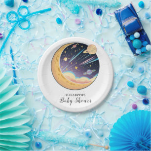 Twinkle Simple Stars Baby Shower Paper Plates
