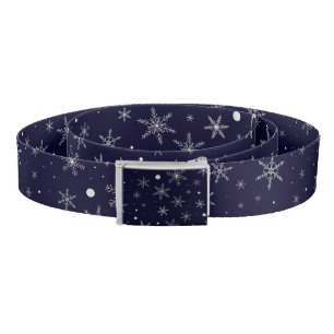 Twinkle Snowflake 5 -Navy Blue & Silver- Belt