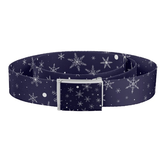 Twinkle Snowflake 5 -Navy Blue & Silver- Belt (Coil)