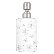 Twinkle Snowflake -Silver Grey & White- Soap Dispenser & Toothbrush Holder Twinkle Snowflake -Silver Grey & White- Soap Dispenser & Toothbrush Holder