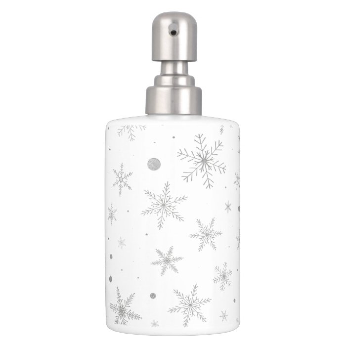 white and silver soap dispenser