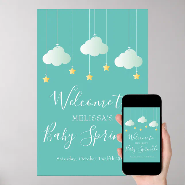 Twinkle Sprinkle Baby Shower / Sprinkle Poster Zazzle