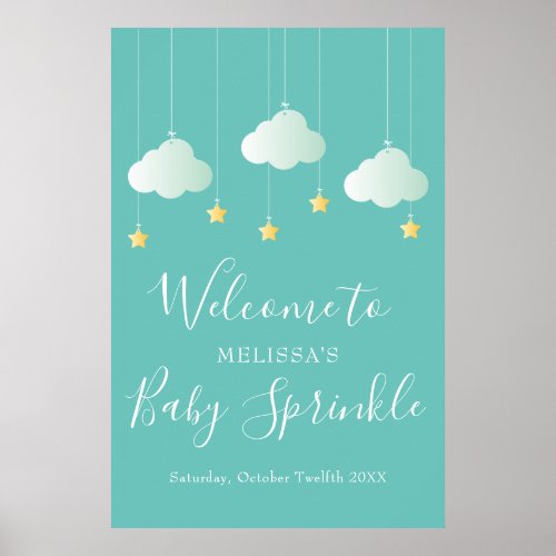 Twinkle Sprinkle Baby Shower  Sprinkle Welcome Poster