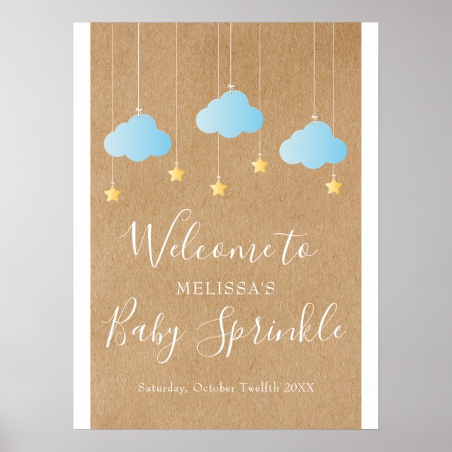 Twinkle Sprinkle Baby Sprinkle / Shower Welcome Poster (Front)