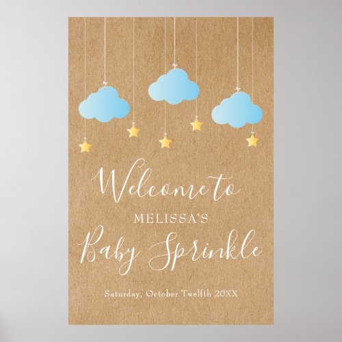 Twinkle Sprinkle Baby Sprinkle  Shower Welcome Poster