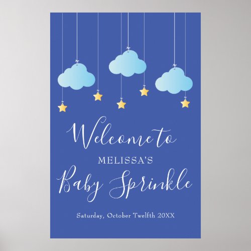 Twinkle Sprinkle Baby Sprinkle  Shower Welcome Poster