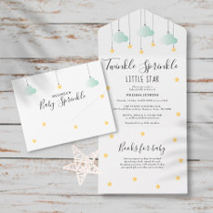 Twinkle Sprinkle Gender Neutral Baby Shower All In One Invitation at Zazzle