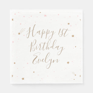 Twinkle Star 1st Birthday Napkins