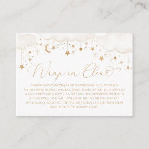 Twinkle Star Baby Display Shower Wrap In Clear  Enclosure Card