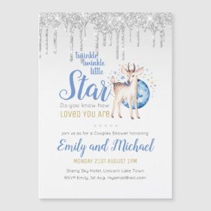 TWINKLE Star Drip Glitter Woodland Deer COUPLES