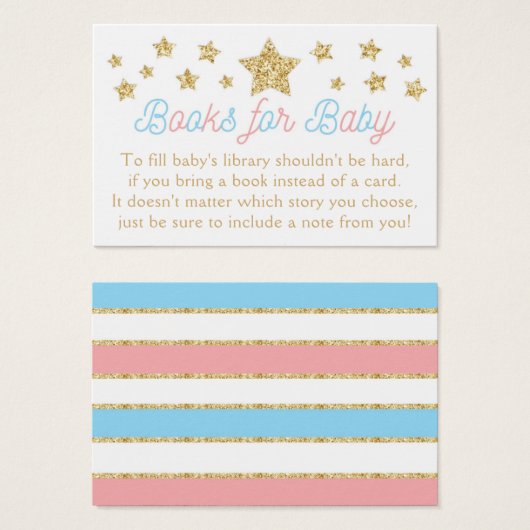 Twinkle Star Gender Reveal Book Request (Front & Back)