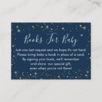 Twinkle Star Navy & Gold Book Request Cards