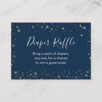 Twinkle Star Navy & Gold Diaper Raffle Cards