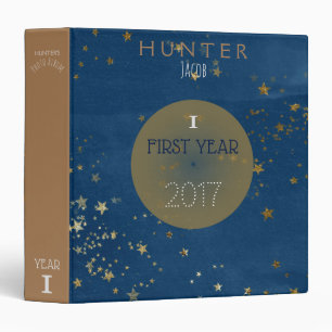 Twinkle Star Night Sky Baby Photo Album 3 Ring Binder