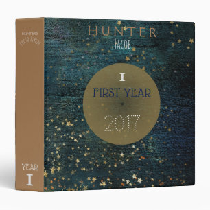 Twinkle Star Night Sky Baby Photo Album 3 Ring Binder