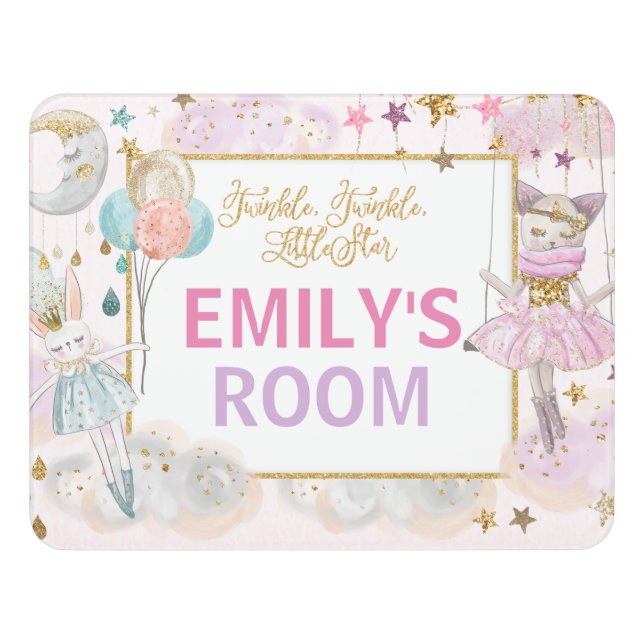 Twinkle Star Nursery Art Sign (Contemporary Front)
