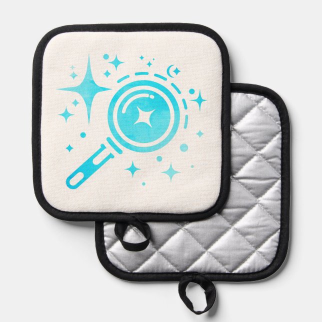 Twinkle stars, Beacon of the Limitless Digital Age Pot Holder (Front/Back)