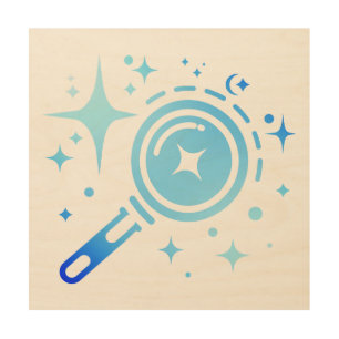 Twinkle stars, Beacon of the Limitless Digital Age Wood Wall Art