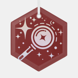 Twinkle stars, Beacon of the Limitless Digital Era Glass Ornament
