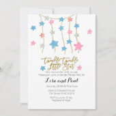 Twinkle Stars Girl or Boy Gender Reveal invitation (Front)