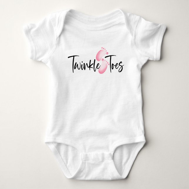 Twinkle Toes Baby Bodysuit (Front)