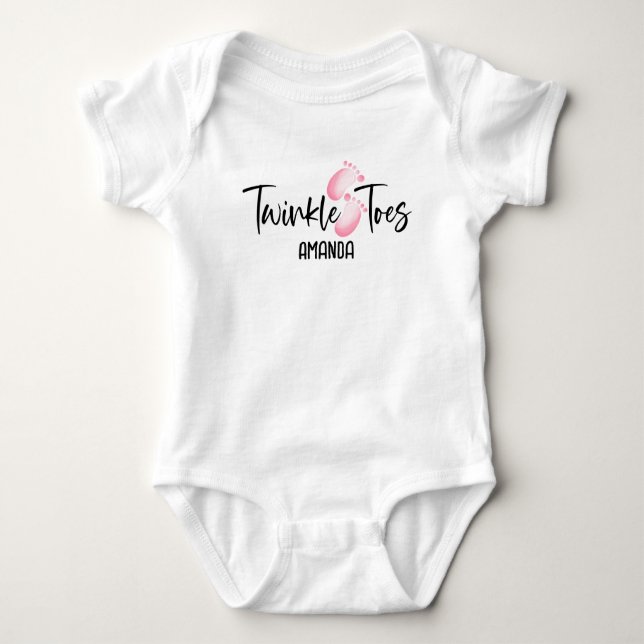 Twinkle Toes Baby Bodysuit (Front)
