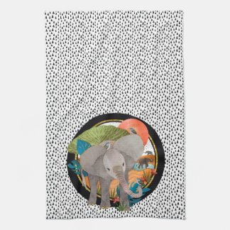 TWINKLE-TOES SAFARI elephant kitchen  towel