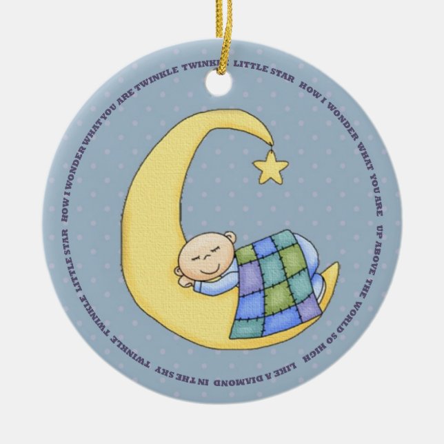 Twinkle Twinkle Baby Boy Ornament (Front)
