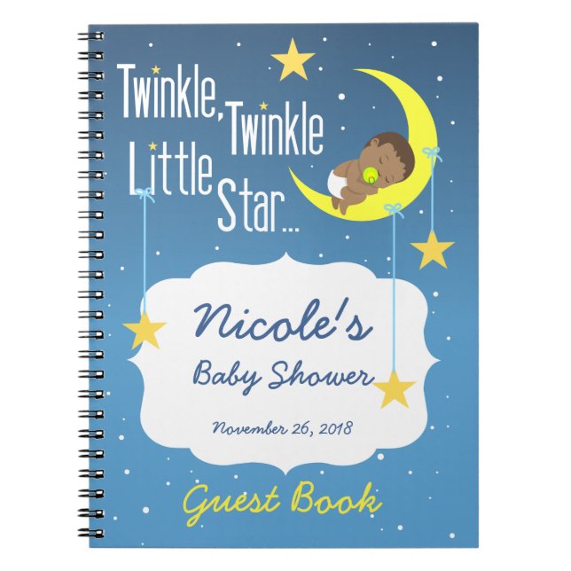 Twinkle Twinkle Baby Shower Guest Book (Front)