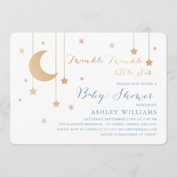 Twinkle Twinkle Baby Shower Invitation by Whimzy_Designs at Zazzle