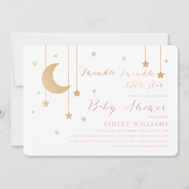 Twinkle Twinkle Baby Shower Invitation (Front)