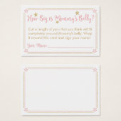Twinkle Twinkle Baby Shower Mommy's Belly Card (Front & Back)