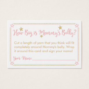 Twinkle Twinkle Baby Shower Mommy's Belly Card