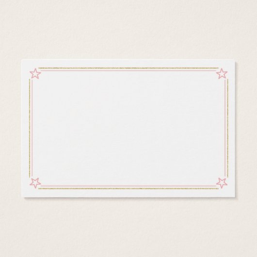 Twinkle Twinkle Baby Shower Mommy's Belly Card (Back)