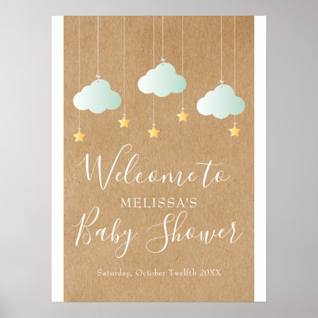 Twinkle Twinkle Baby Shower / Sprinkle Welcome Poster (Front)