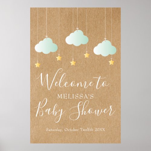 Twinkle Twinkle Baby Shower  Sprinkle Welcome Poster