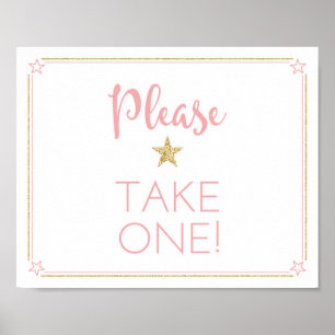 Twinkle Twinkle Baby Shower Take One Sign