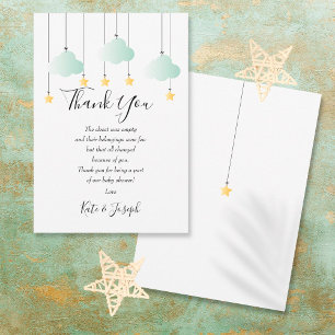 Twinkle Twinkle Baby Shower Thank You Poem Card