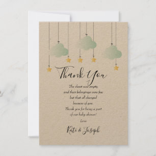 Twinkle Twinkle Baby Shower Thank You Poem Card