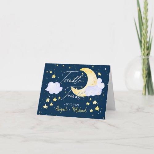 Twinkle Twinkle Baby Sprinkle Baby Boy  Thank You Card